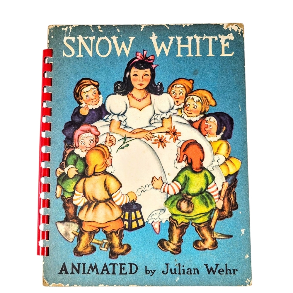 Vintage SNOW WHITE Color Plates "Animated Movable Scenes" 1940s, Julian Wehr